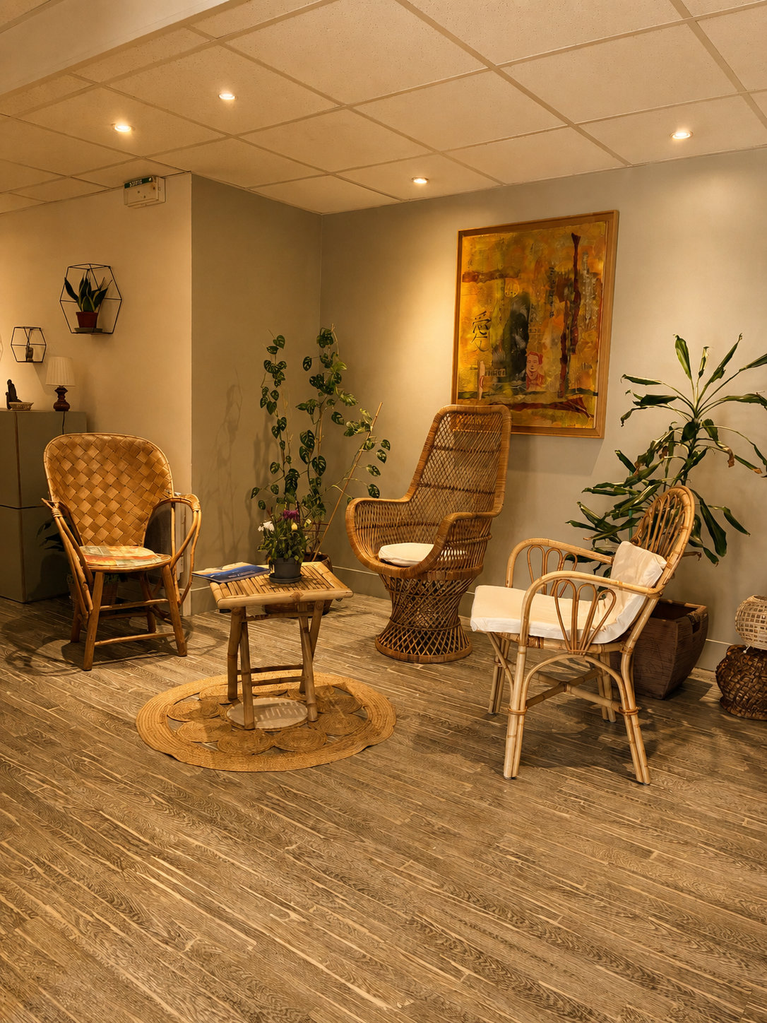 Salle d’attente du cabinet d’hypnose à Maisons-Laffitte